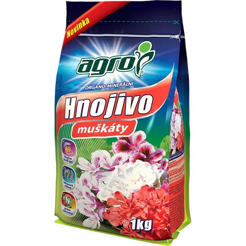 Organicko-minerálne hnojivo na muškáty a balkónové kvety1kg Agro CS